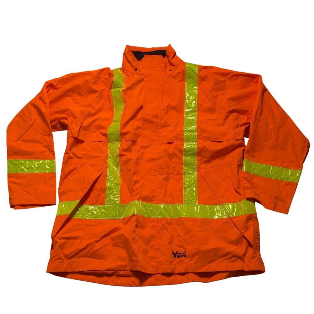 Viking Journeyman Hi-Vis Safety Jacket Orange Reflective Ripstop 2XL CA-00454